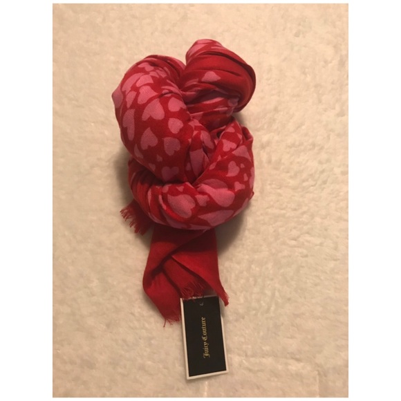 🌺SALE 🌺Juicy Couture Women’s Red/Pink Scarf Wrap - Picture 7 of 8